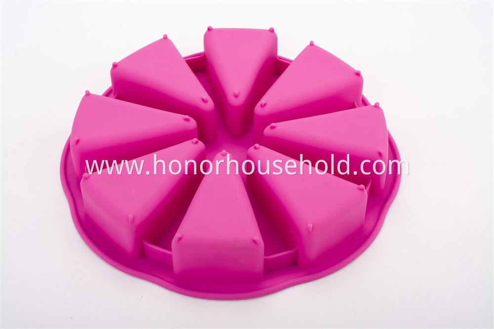 LD-B0002 Food grade silicone Pasteleria 8 cavity round cake pan Scone baking tools